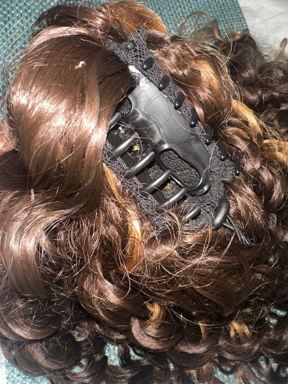 NEW Long Curly Brown Women's Hair Extension - Natural-Tone Accent